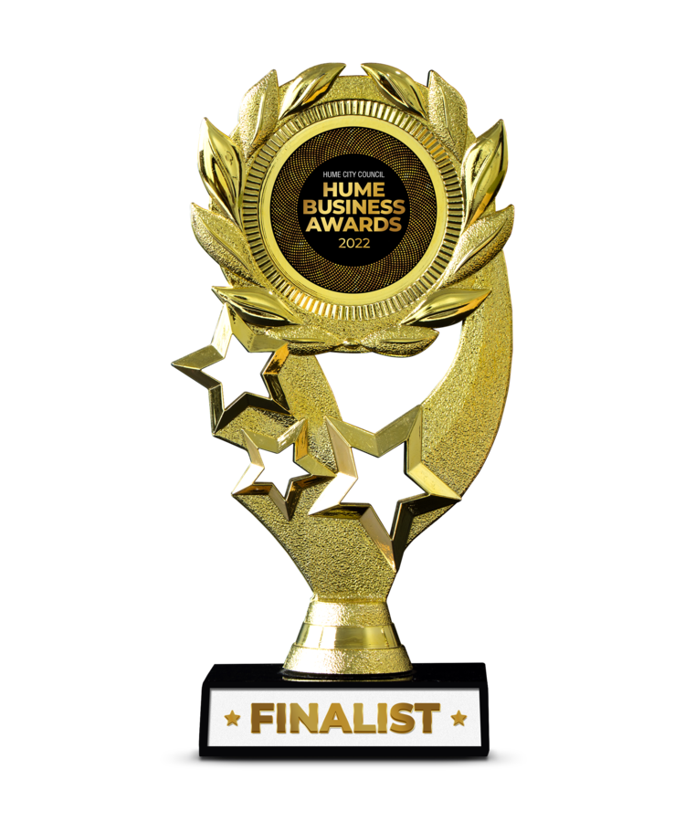 Hume Business Awards | Career Calling International Hume Business Awards logo recognizing Career Calling International as a finalist.