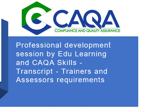 A professional development session led by CAQA Skills, supporting vet compliance and quality assurance.