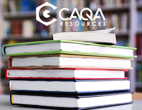 CAQA Resources | Career Calling International A stack of educational resources sits on a surface, supporting quality vet compliance.